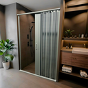 Ver imagem 4 de Box Para Banheiro de PVC 185x100cm Sanfonado Frontal BCF