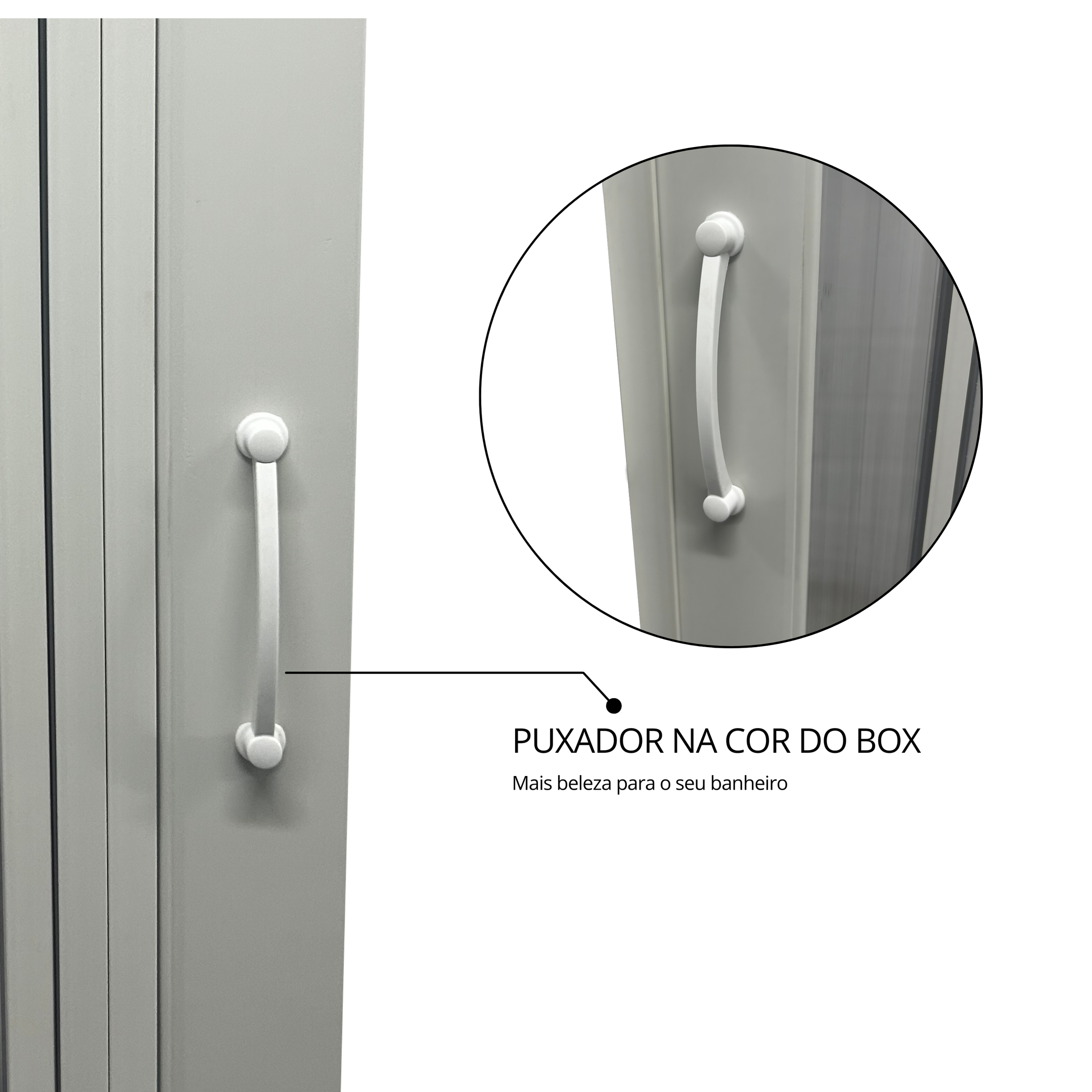 Box Para Banheiro de PVC 185x100cm Sanfonado Frontal BCF - 19