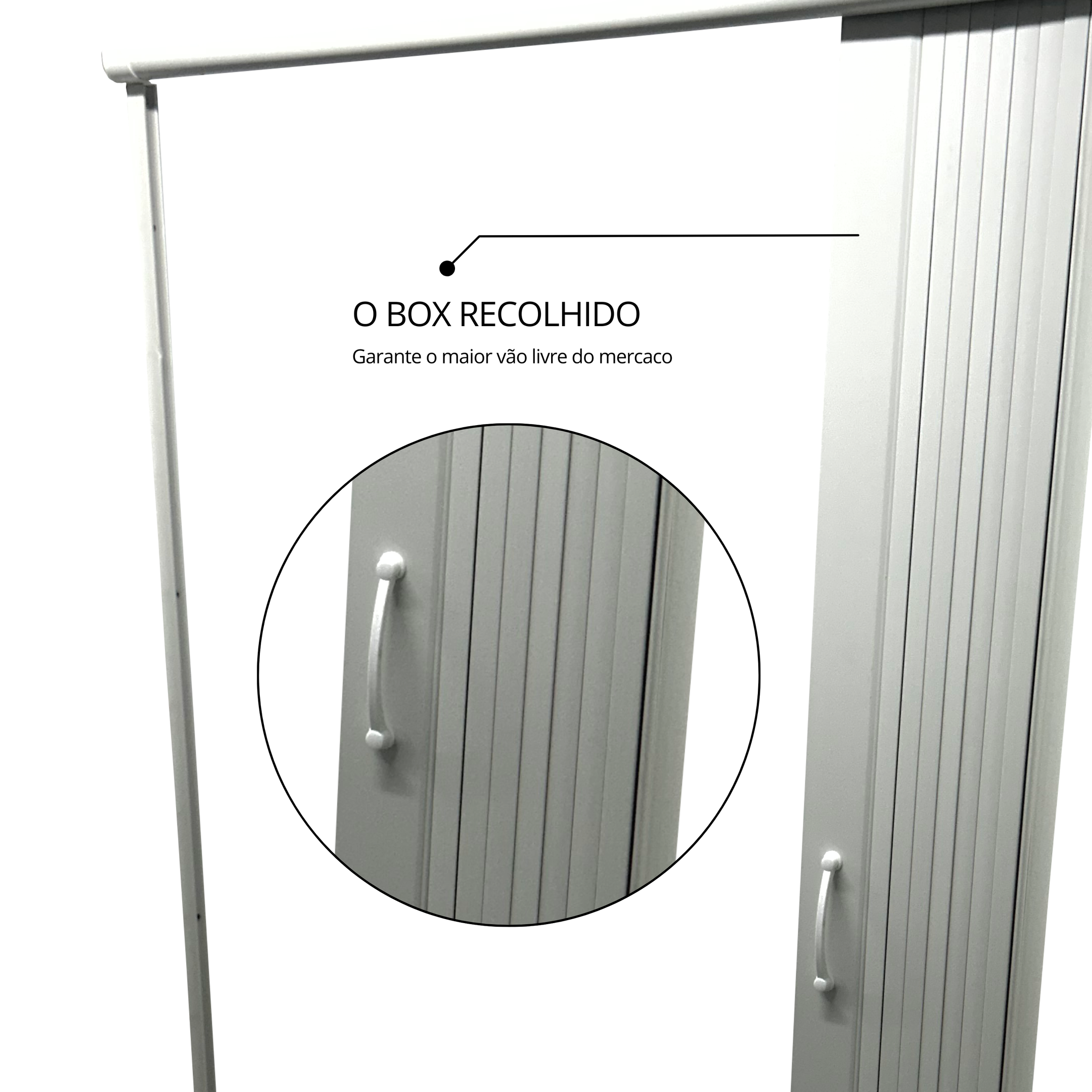 Box Para Banheiro de PVC 185x100cm Sanfonado Frontal BCF - 22