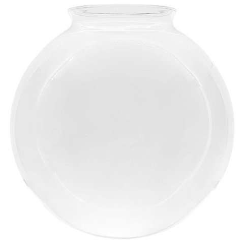 Globo de Vidro Transparente Esférico com Colar 15 X 28