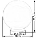 Ver imagem 2 de Globo de Vidro Transparente Esférico com Colar 15 X 28