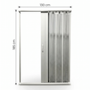 Ver imagem 5 de Box para Banheiro Sanfonado Frontal 185x130cm PVC Branco