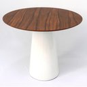 Ver imagem 1 de Mesa de Jantar Cone 110cm Tampo Pau Ferro Branco