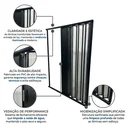 Ver imagem 6 de Box para Banheiro Sanfonado 185x100cm PVC Preto