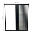 Ver imagem 5 de Box para Banheiro Sanfonado 185x100cm PVC Preto