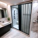 Ver imagem 1 de Box Para Banheiro de PVC 185x130cm Sanfonado Frontal BCF