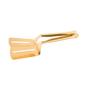 Jogo 2 Espátulas Culinária Dupla Inox Gold 27 Cm Mimo Style