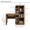 Ver imagem 5 de Mesa Escrivaninha Home 1 Gaveta 130cm com Nicho