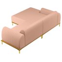 Ver imagem 5 de Sofá 2,30M 4 Lugares com Chaise Esquerdo Pés Gold Molino C-105 Linho Rosê