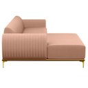 Ver imagem 6 de Sofá 2,30M 4 Lugares com Chaise Esquerdo Pés Gold Molino C-105 Linho Rosê