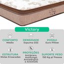 Ver imagem 2 de Cama Box Baú Solteiro e Colchão Victory Molas V-store Cor:cinza