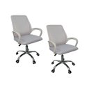 Ver imagem 2 de Kit 2 Cadeiras de Escritório Esteirinha Tela Mesh Branco