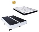 Ver imagem 2 de Cama Box Queen Colchão Mola Ensacada Belos Sonhos + Box Sintético 66x158x198:Branco