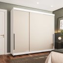 Ver imagem 1 de Guarda Roupa Solteiro 3 Portas Correr 220cm Madrid Politorno Móveis