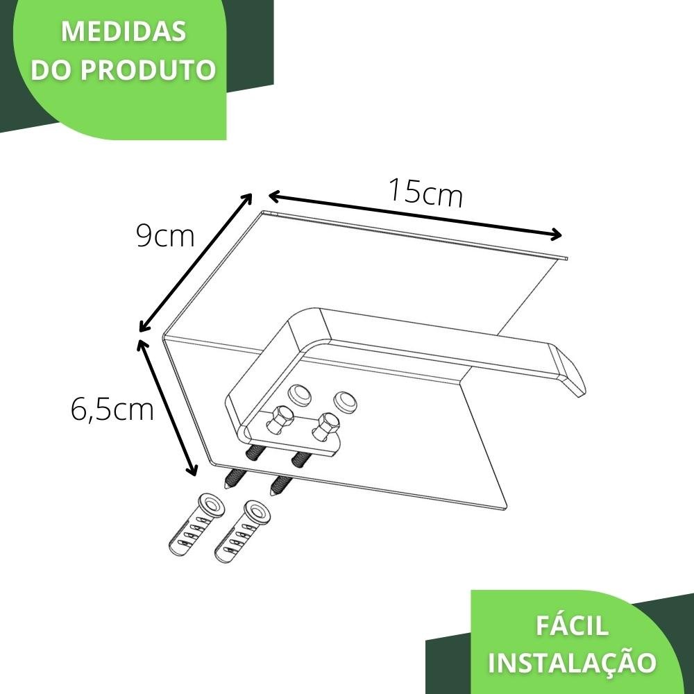 Porta Papel Higiênico Inox e Cromado De Parede Banheiro MAX - 5