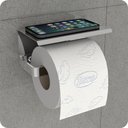 Ver imagem 1 de Porta Papel Higiênico Inox e Cromado De Parede Banheiro MAX