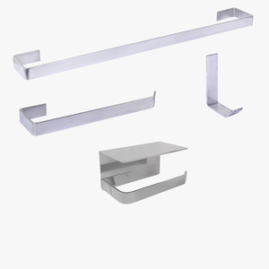 Kit Acessório para Banheiro Polido 4 Peças C/suporte Celular