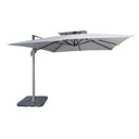 Ver imagem 1 de Ombrelone Lateral Trancoso Tulum Fratini 300 Cm Aluminio Cinza Capa Poliéster Base Lateral Hdpe