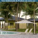 Ver imagem 4 de Ombrelone Lateral Trancoso Tulum Fratini 300 Cm Aluminio Cinza Capa Poliéster Base Lateral Hdpe