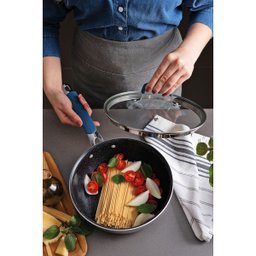 Frigideira Funda Tramontina Romagna Aço Inox Revestimento Cerâmico 24 Cm 3,1 L com Tampa de Vidro - 2