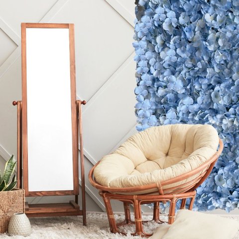 Painel Floral Decorativo 5 Unidades Placas de Flor Artificial 60x40 para Casamentos e Festas