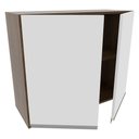 Ver imagem 3 de Armário Aéreo Glamy 80cm 2 Portas Rustic/Branco Madesa