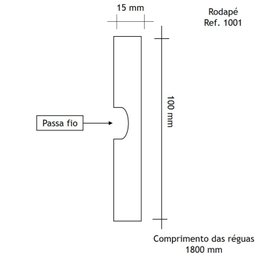 Kit Rodapé de MDF 10 Barras Frisadas de 10cm x 1,80m Rende 18 Metros Moldufama  - 2