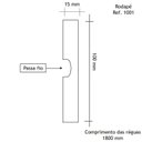 Ver imagem 2 de Kit Rodapé de MDF 10 Barras Frisadas de 10CMX1,80m Rende 18m Branco Moldufama