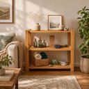 Ver imagem 4 de Estante com 3 Prateleiras Madeira Eucalipto Natural 60x62x32,5cm Resistente Organização