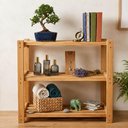 Ver imagem 2 de Estante com 3 Prateleiras Madeira Eucalipto Natural 60x62x32,5cm Resistente Organização