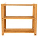 Ver imagem 1 de Estante com 3 Prateleiras Madeira Eucalipto Natural 60x62x32,5cm Resistente Organização