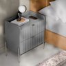Mesa de Cabeceira para Quarto Mdf Moriah 60cm Gaveta e Corrediças Telescópica Pés Metal Champagne - 5
