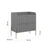 Mesa de Cabeceira para Quarto Mdf Moriah 60cm Gaveta e Corrediças Telescópica Pés Metal Champagne - 7