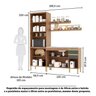 Cozinha Compacta 2 Peças e 2 Prateleiras 7 Portas 2 Gavetas 100% MDF Madri Espresso Móveis - 3
