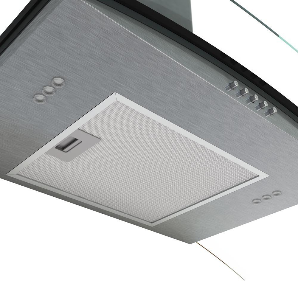 Coifa Fogatti de Parede Clean Vidro Curvo Kromanox 80cm - 5