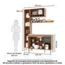 Ver imagem 3 de Cozinha Compacta com 3 Peças e 1 Prateleiras 6 Portas 2 Gavetas 100% MDF Itália Espresso Móveis