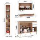 Ver imagem 4 de Cozinha Compacta com 3 Peças e 1 Prateleiras 6 Portas 2 Gavetas 100% MDF Itália Espresso Móveis