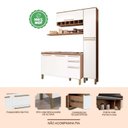 Ver imagem 5 de Cozinha Compacta com 3 Peças e 1 Prateleiras 6 Portas 2 Gavetas 100% MDF Itália Espresso Móveis