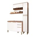 Ver imagem 2 de Cozinha Compacta com 3 Peças e 1 Prateleiras 6 Portas 2 Gavetas 100% MDF Itália Espresso Móveis
