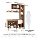 Ver imagem 3 de Cozinha Compacta com 3 Peças e 1 Prateleiras 6 Portas 2 Gavetas 100% MDF Itália Espresso Móveis