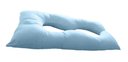 Ver imagem 3 de Almofada Extra Grande P/grávida Dormir De Lado Envio Rápido - Azul aço