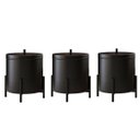 Ver imagem 1 de Kit 3 Lixeiras Cesto de Lixo de Banheiro Cozinha Level Preto