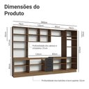 Ver imagem 3 de Armário de Cozinha Completa 340cm Rustic/preto Agata Madesa 01 Rustic/preto