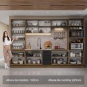 Ver imagem 4 de Armário de Cozinha Completa 340cm Rustic/preto Agata Madesa 01 Rustic/preto
