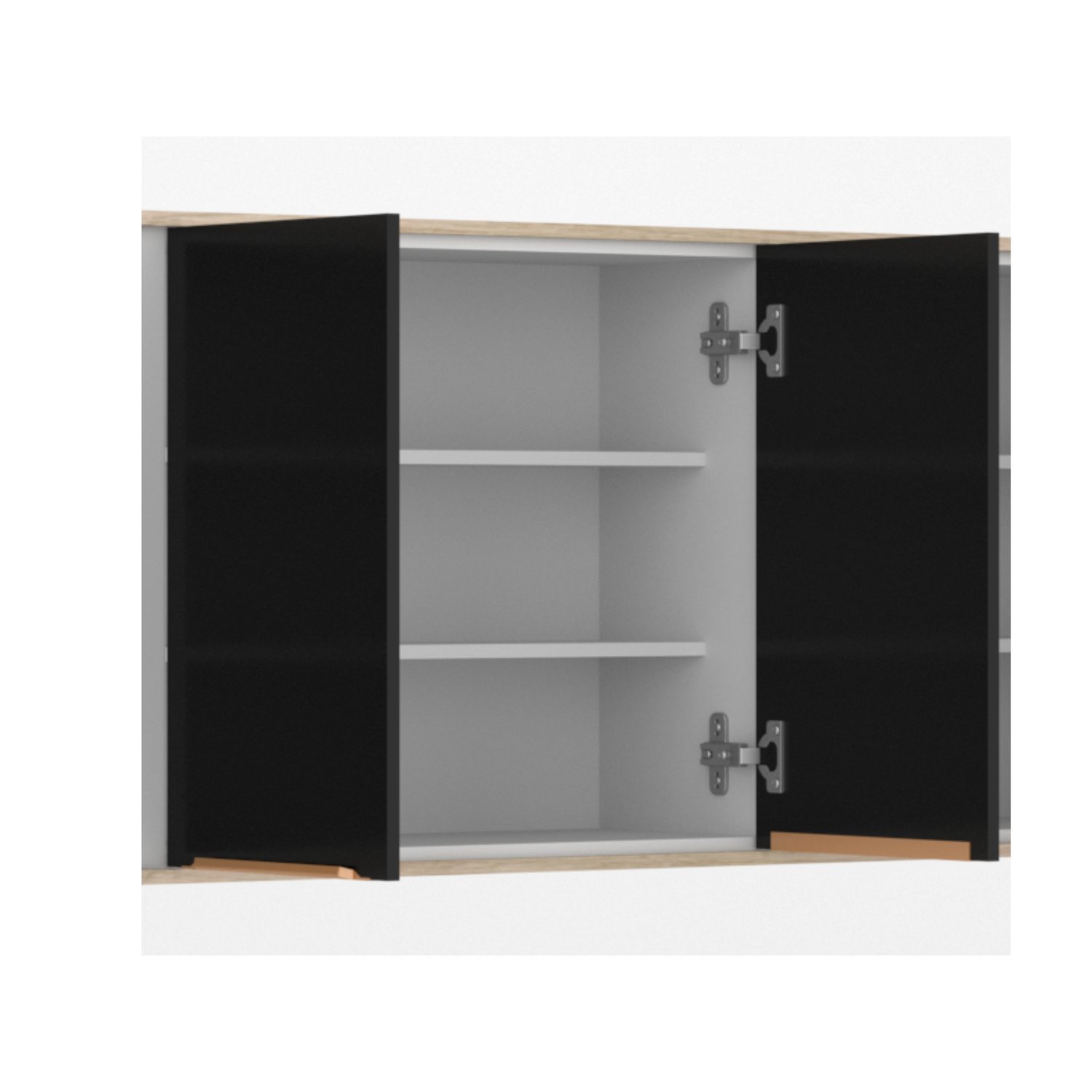 Armário Aéreo 2 Portas de Bater 80cm Bolonha - 2