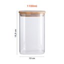 Ver imagem 2 de Pote de Mantimentos Quadrado Flat 1100ml Tampa Bambu Oikos