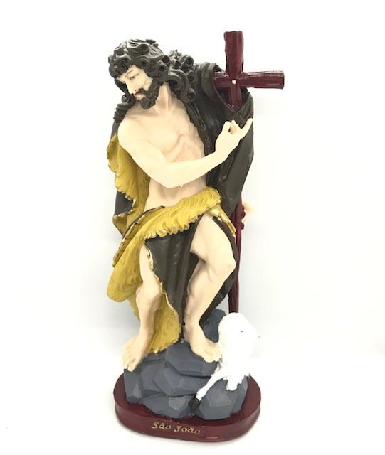 Escultura São João Batista 30 cm em resina
