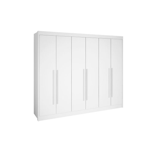 Guarda Roupa Casal 6 Portas 7 Gavetas sem Pés Athos - D Doro Branco