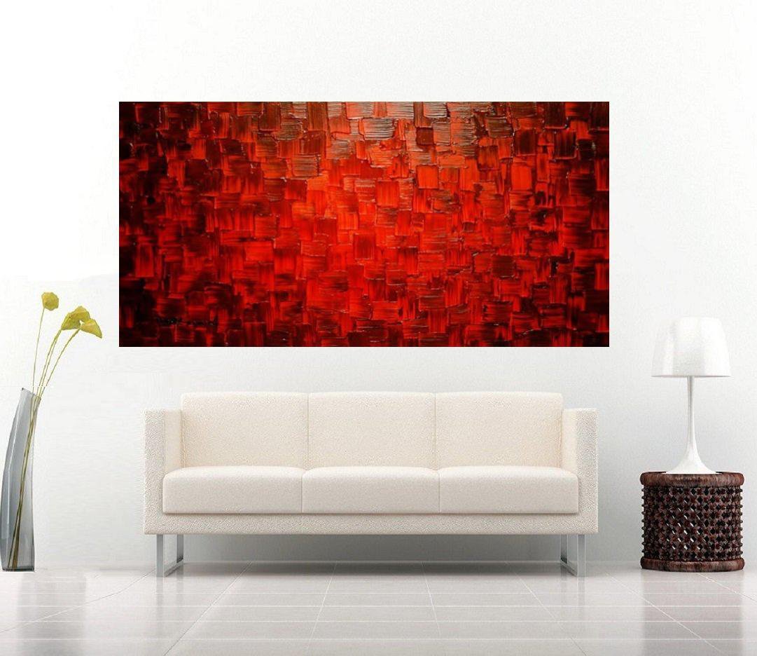 Quadro Pintura Tela Abstrato Moderno 2165: 70cm (A) x 140cm (L) - 3