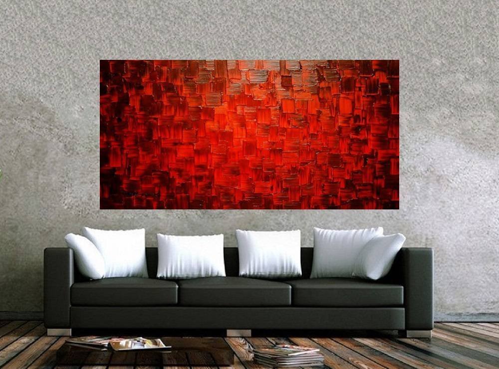 Quadro Pintura Tela Abstrato Moderno 2165: 70cm (A) x 140cm (L) - 2
